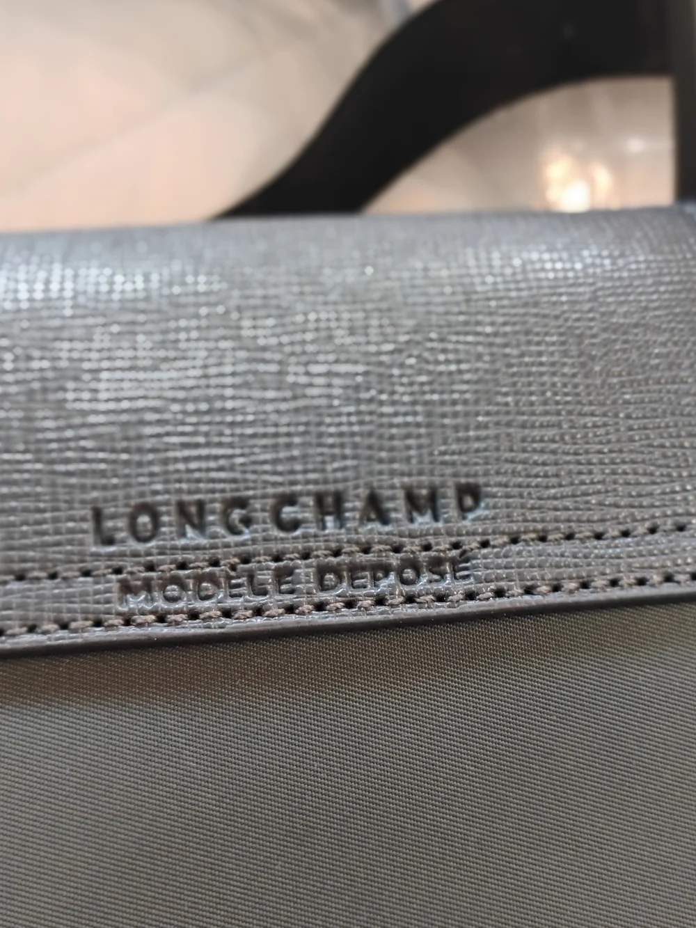 Longchamp Black Nylon Shoulder Tote with Detachable Strap